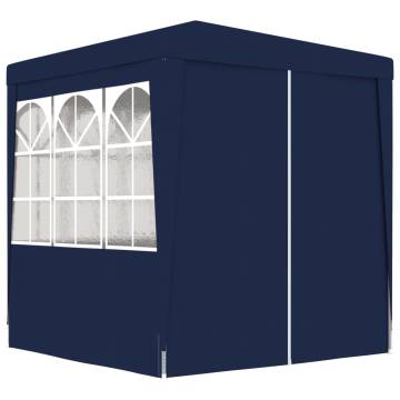 Professional Party Tent with Side Walls 2x2 m Blue 90 g/m²