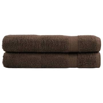  Premium Sauna Towels SOLUND 2pcs Brown 80x200cm 600gsm