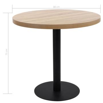 Bistro Table Light Brown 80 cm MDF