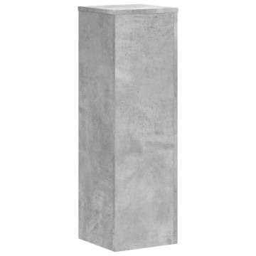  Plant Stand 2pcs Concrete Grey 25x25x80 cm Engineered Wood