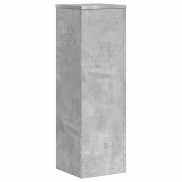  Plant Stand 2pcs Concrete Grey 25x25x80 cm Engineered Wood