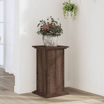  Plant Stand Brown Oak 33x33x60 cm Engineered Wood