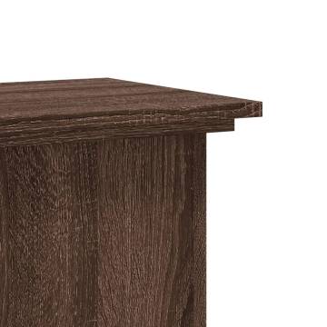  Plant Stand Brown Oak 33x33x60 cm Engineered Wood