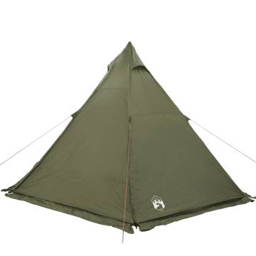  Family Tent Tipi 6-Person Olive Green Waterproof