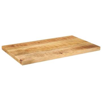  Table Top 60x30x2.5 cm Rectangular Solid Wood Rough Mango