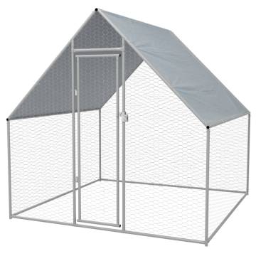 Outdoor Chicken Cage 2x2x1.92 m Galvanised Steel