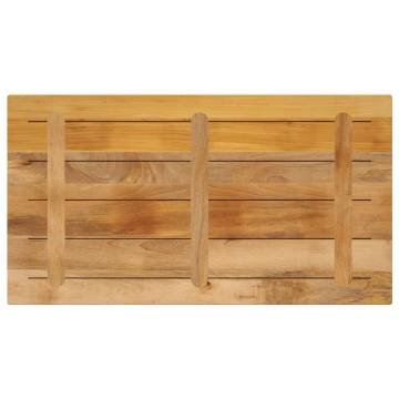  Table Top 110x50x2.5 cm Rectangular Solid Wood Rough Mango