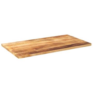  Table Top 120x60x2.5 cm Rectangular Solid Wood Rough Mango