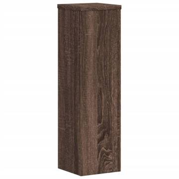  Plant Stand 2pcs Brown Oak 17x17x60 cm Engineered Wood