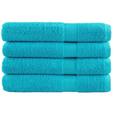  Premium Towels SOLUND 4 pcs Turquoise 100x200 cm 600 gsm