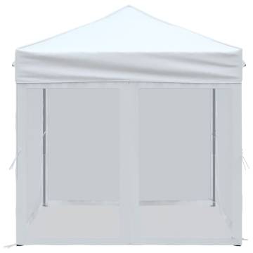  Folding Party Tent with Sidewalls White 2x2 m