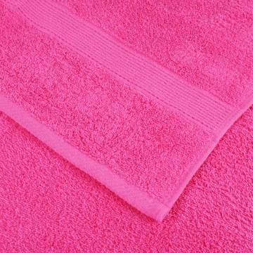  12 Piece Premium Towel Set SOLUND Pink 600 gsm