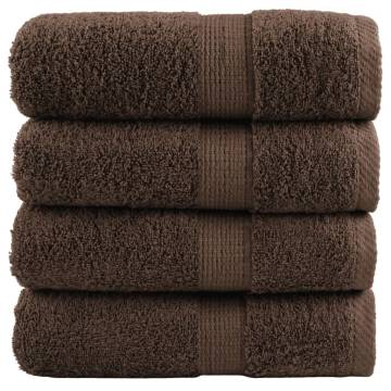  Premium Soap Towels SOLUND 4pcs Brown 30x30cm 600gsm