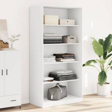  Wardrobe White 100x50x200 cm Engineered Wood