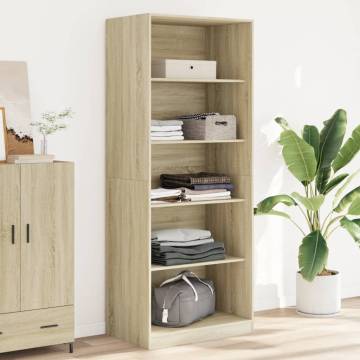  Wardrobe Sonoma Oak 80x50x200 cm Engineered Wood