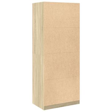  Wardrobe Sonoma Oak 80x50x200 cm Engineered Wood