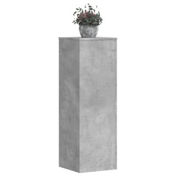  Plant Stands 2 pcs Concrete Grey 33x33x100 cm Engineered Wood