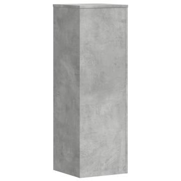  Plant Stands 2 pcs Concrete Grey 33x33x100 cm Engineered Wood