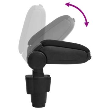 Car Armrest Black 12x33x(34-50) cm ABS