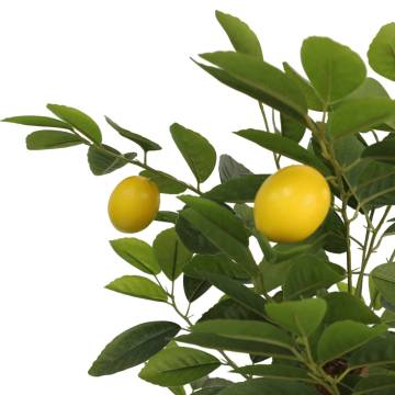  Artificial Lemon Tree with 3 Trunks Green 120 cm PP