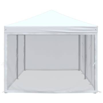  Folding Party Tent with Sidewalls White 3x6 m