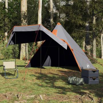  Camping Tent Tipi 5-Person Grey Waterproof