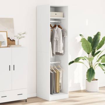  Wardrobe White 50x50x200 cm Engineered Wood