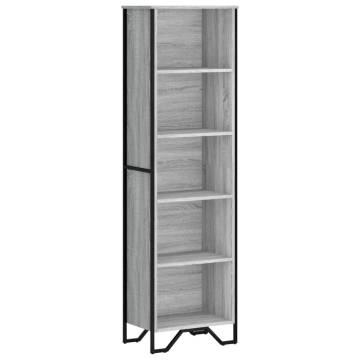  Bookcase Grey Sonoma 50x31x169 cm Engineered Wood