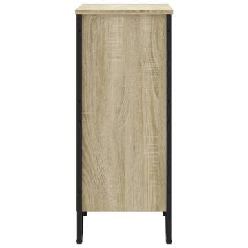  Bookcase Sonoma Oak 80x31x74.5 cm Engineered Wood