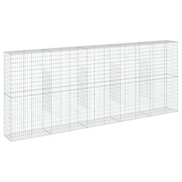  Gabion Basket with Cover 500x50x200 cm Galvanised Iron