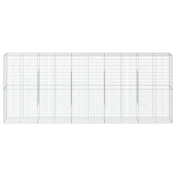  Gabion Basket with Cover 500x50x200 cm Galvanised Iron