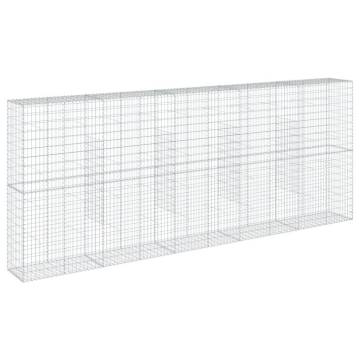  Gabion Basket with Cover 500x50x200 cm Galvanised Iron