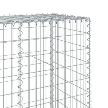  Gabion Basket with Cover 500x50x200 cm Galvanised Iron