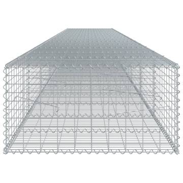  Gabion Basket with Cover 800x100x50 cm Galvanised Iron