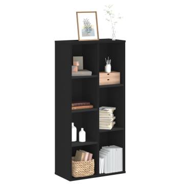  Bookcase Black 50x25x105 cm Engineered Wood