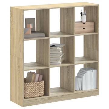  Bookcase Sonoma Oak 102x32x108 cm Engineered Wood