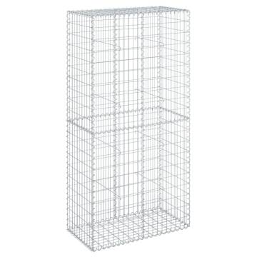  Gabion Basket with Cover 100x50x200 cm Galvanised Iron