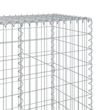  Gabion Basket with Cover 100x50x200 cm Galvanised Iron