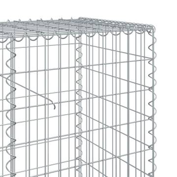  Gabion Basket with Cover 400x50x100 cm Galvanised Iron