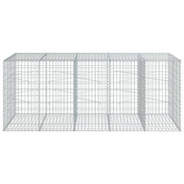  Gabion Basket with Cover 250x100x100 cm Galvanised Iron