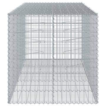  Gabion Basket with Cover 250x100x100 cm Galvanised Iron