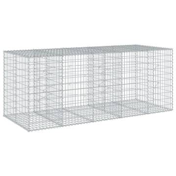  Gabion Basket with Cover 250x100x100 cm Galvanised Iron