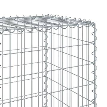  Gabion Basket with Cover 1100x50x150 cm Galvanised Iron