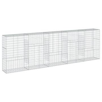  Gabion Basket with Cover 500x50x150 cm Galvanised Iron