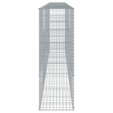  Gabion Basket with Cover 500x50x150 cm Galvanised Iron