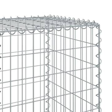  Gabion Basket with Cover 500x50x150 cm Galvanised Iron