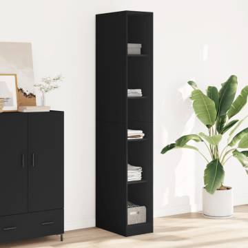  Wardrobe Black 30x50x200 cm Engineered Wood