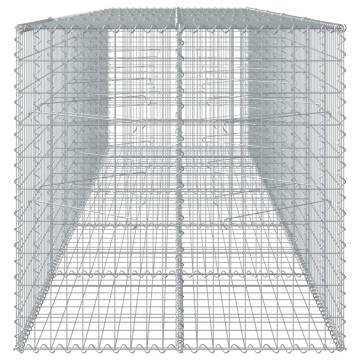  Gabion Basket with Cover 500x100x100 cm Galvanised Iron