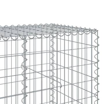  Gabion Basket with Cover 500x100x100 cm Galvanised Iron