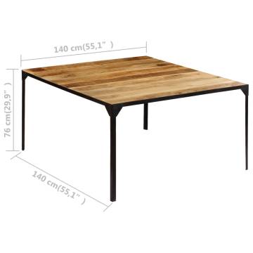 Dining Table 140x140x76 cm Solid Mango Wood